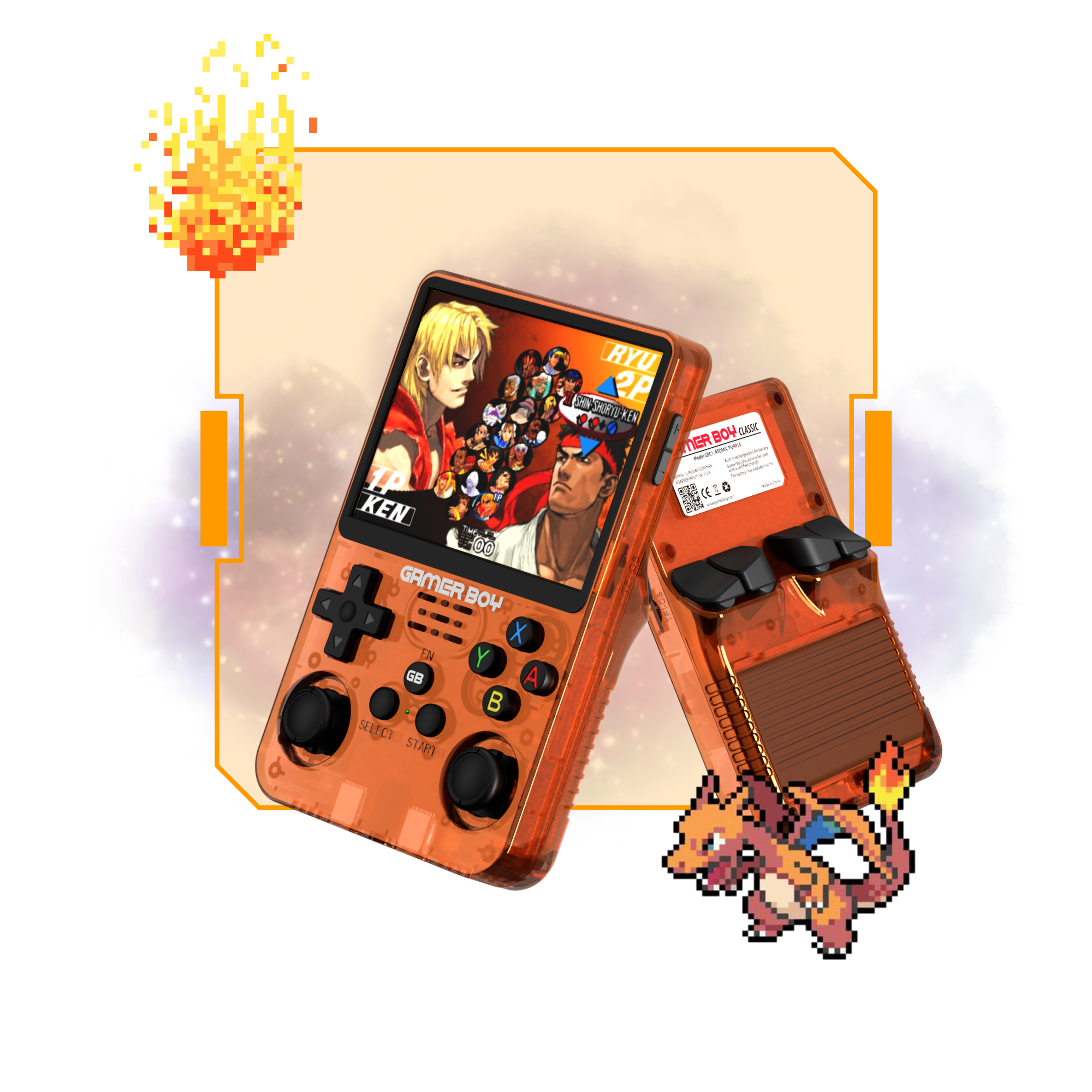 GAMER BOY đšī¸ Classic Edition (2024) - Atomic Orange
